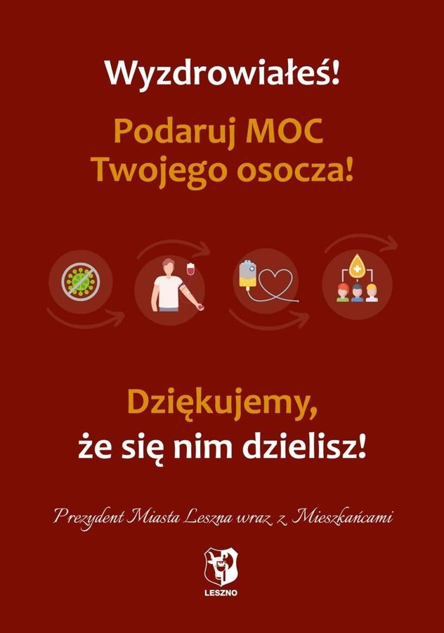 Wyzdrowiałeś? Podaruj MOC swojego osocza!
