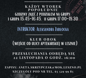 Startuje nowa sekcja wokalna w MOK