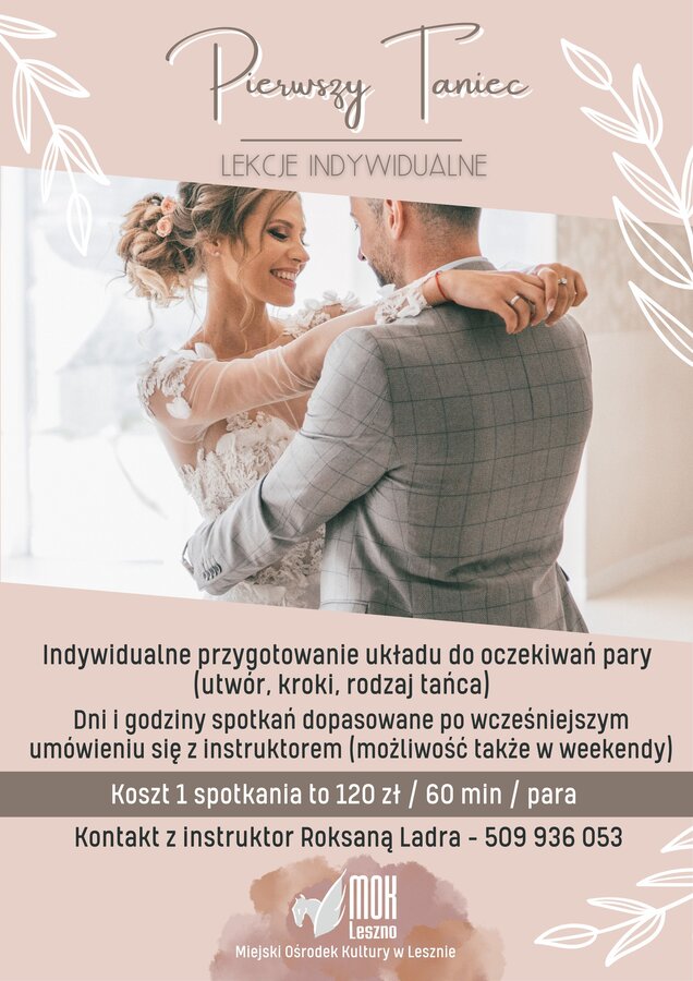 PIERWSZY TANIEC. Lekcje indywidualne dla par
