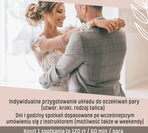 PIERWSZY TANIEC. Lekcje indywidualne dla par
