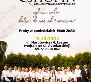 Chór Miejski CHOPIN ogłasza nabór!