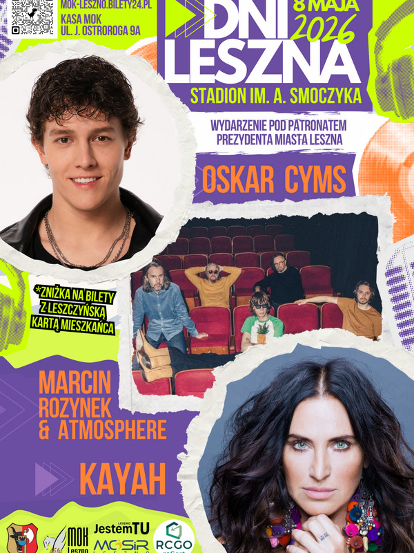 DNI LESZNA 2026 || KONCERT GWIAZD || OSKAR CYMS || KAYAH ||ATMOSPHERE || 8 MAJA (PIĄTEK)