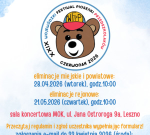 XXIX Wojewódzki Festiwal Piosenki Przedszkolaków - Czerwonak 2026